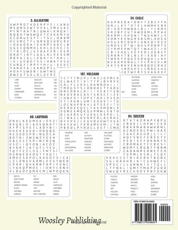 A to Z Word Search Puzzle Book for Adults and Seniors: 130 Puzzles - 2700 Words - Anti Eye Strain - With Solutions, Tailored for Quiet Evenings, Relax and Relieve Stress - Image 2