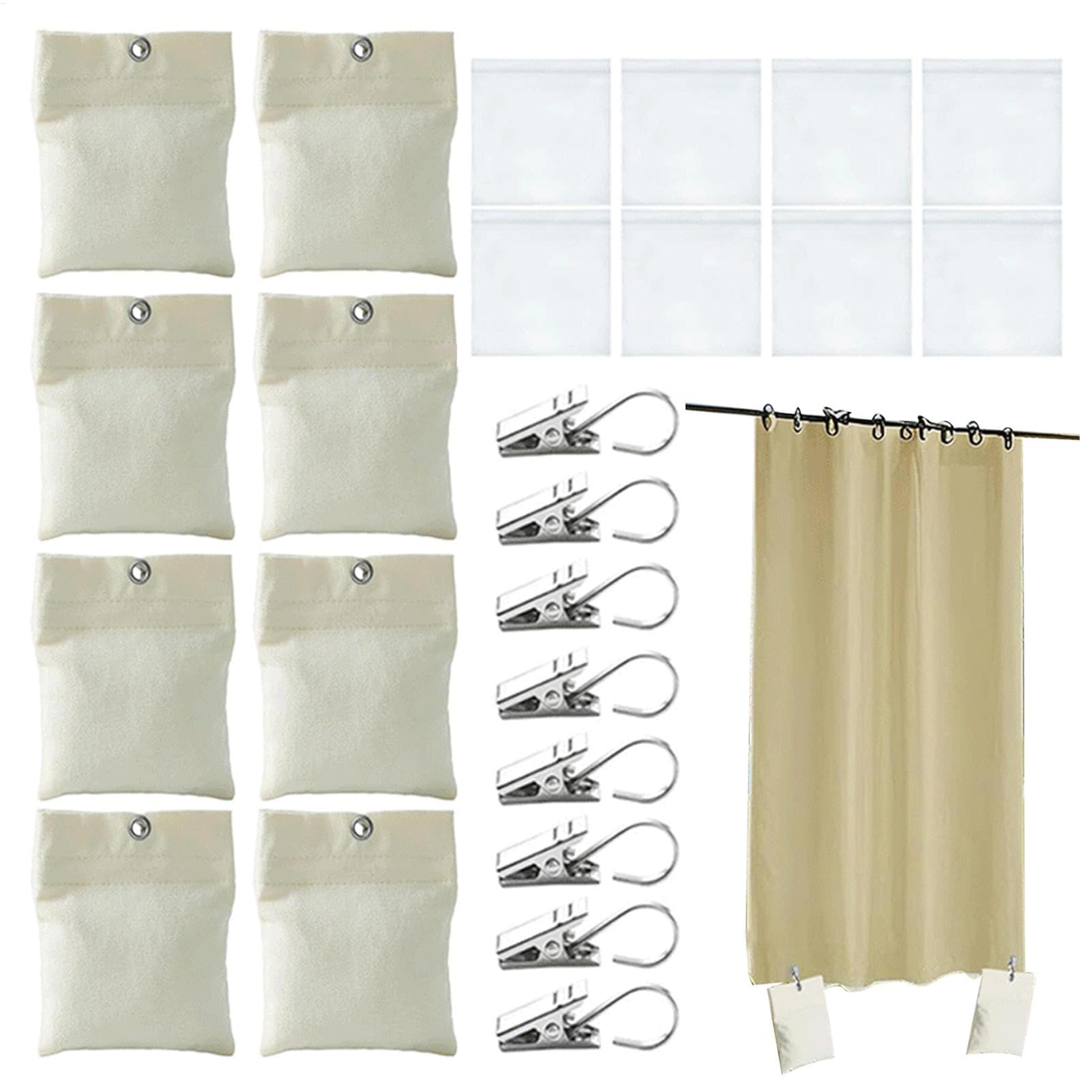 Bolsas con peso inferior para cortinas de pérgola y mesa