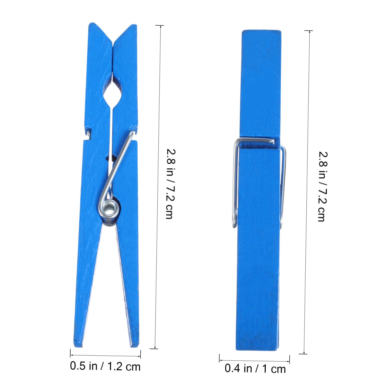 Ipetboom Mollette in Legno Colorate Resistenti 100 Pezzi 2,9 Pollici per Appendere Vestiti e Biancheria Intima a Casa