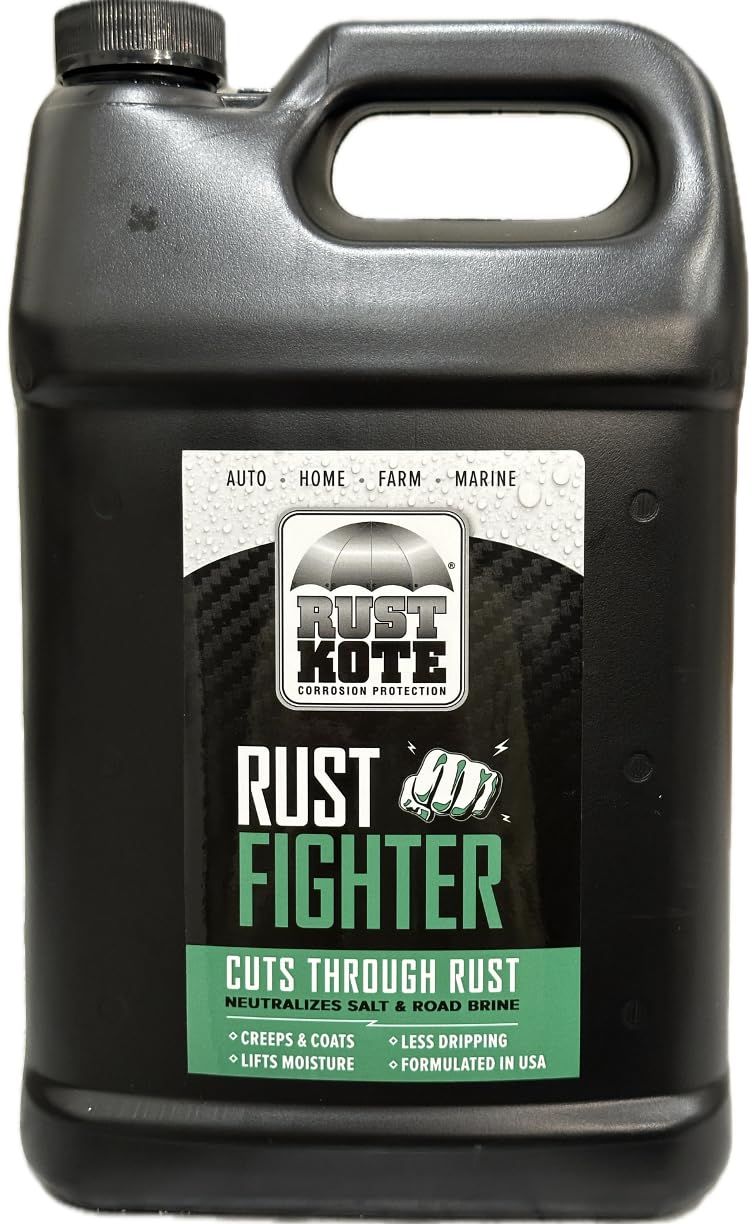 RustKote - Rust Kote - Rust Fighter - 1 Gallon, Corrosion Protection, Salt Neutralizer, Lifts Moisture, Creeps & Coats While Protecting Metal from