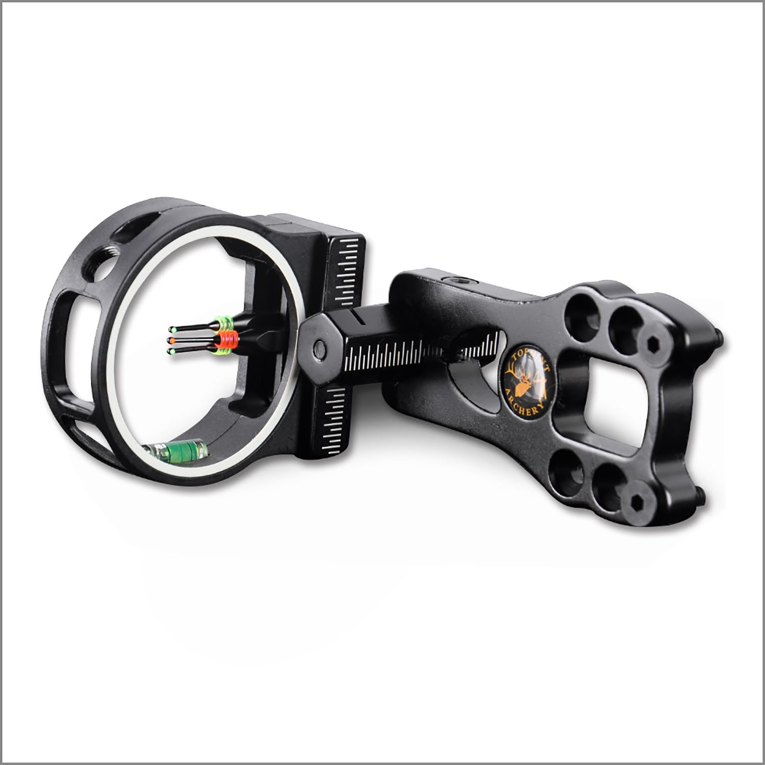 wolfman Archery Compound Bow Sight 3 Pin 0.029" Fiber Optics Micro Adjustment Bow Sight Hunting Sight for Archery Accessories Left Hand Right Hand (Black)