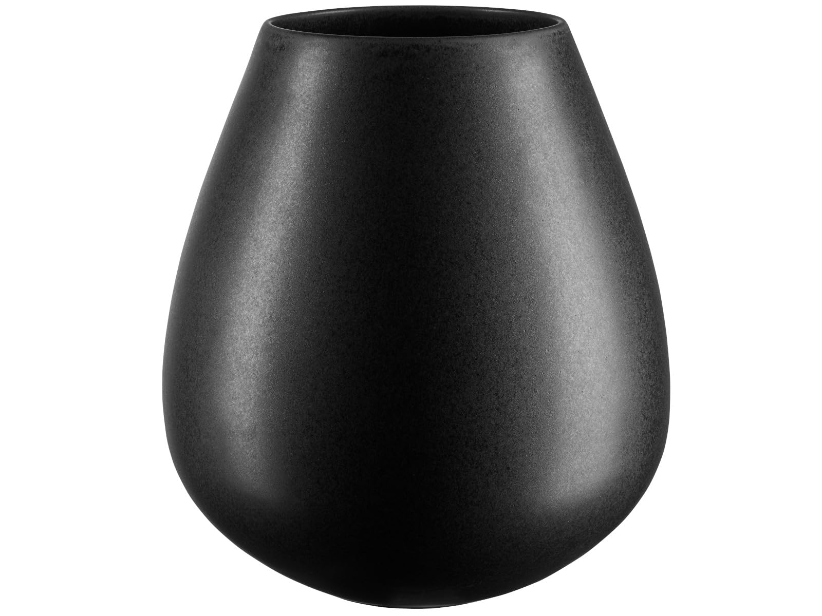 ASA Selection Jarrón Ease XL Hierro Negro, Dekovase, Steingut, Schwarz matt, 32 cm