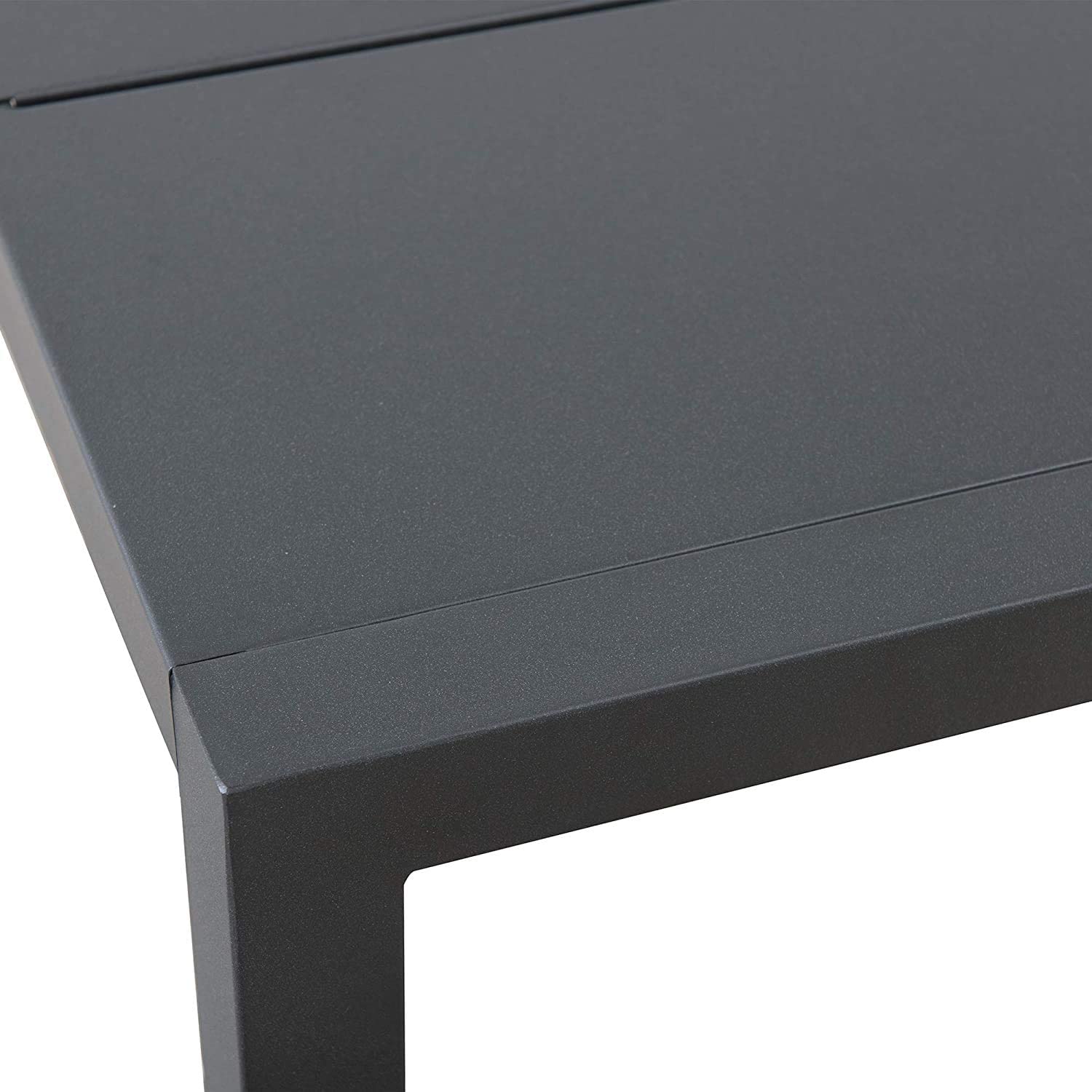 INDIAN DECOR 45205 Home Outdoor/Indoor Patio Steel Side Table with Panel Top, 20" W, Black 2