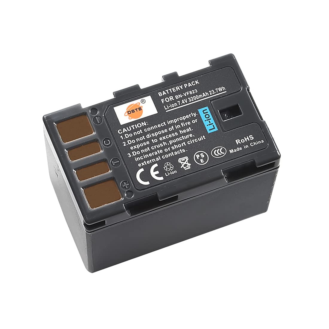 DSTE 2-Pack BN-VF823 Batterie et Chargeur pour JVC GY-HM70U GY-HM100U GY-HM150U GZ-HMZ1U GZ-MG230 GZ-MG255 GZ-MG275 GZ-MG330 GZ-MG360 GZ-MG365