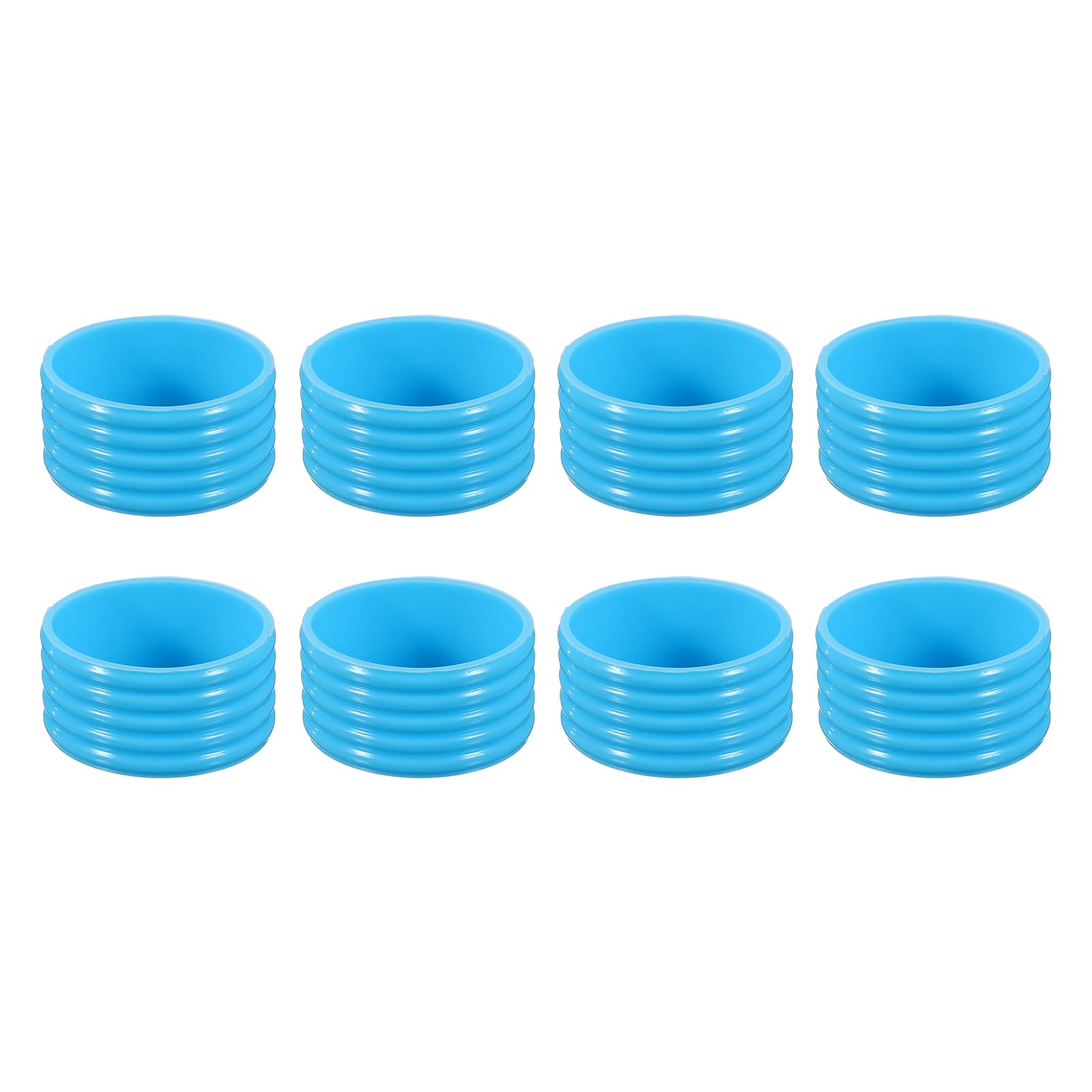 YELARXI Silicone Racquet Grip Band Ring, Anti-Slip Racquet Rubber Rings, Absorbent Overgrip 8 Pcs & Blue -Fitting for (Badminton/Pickleball/Tennis Rackets)