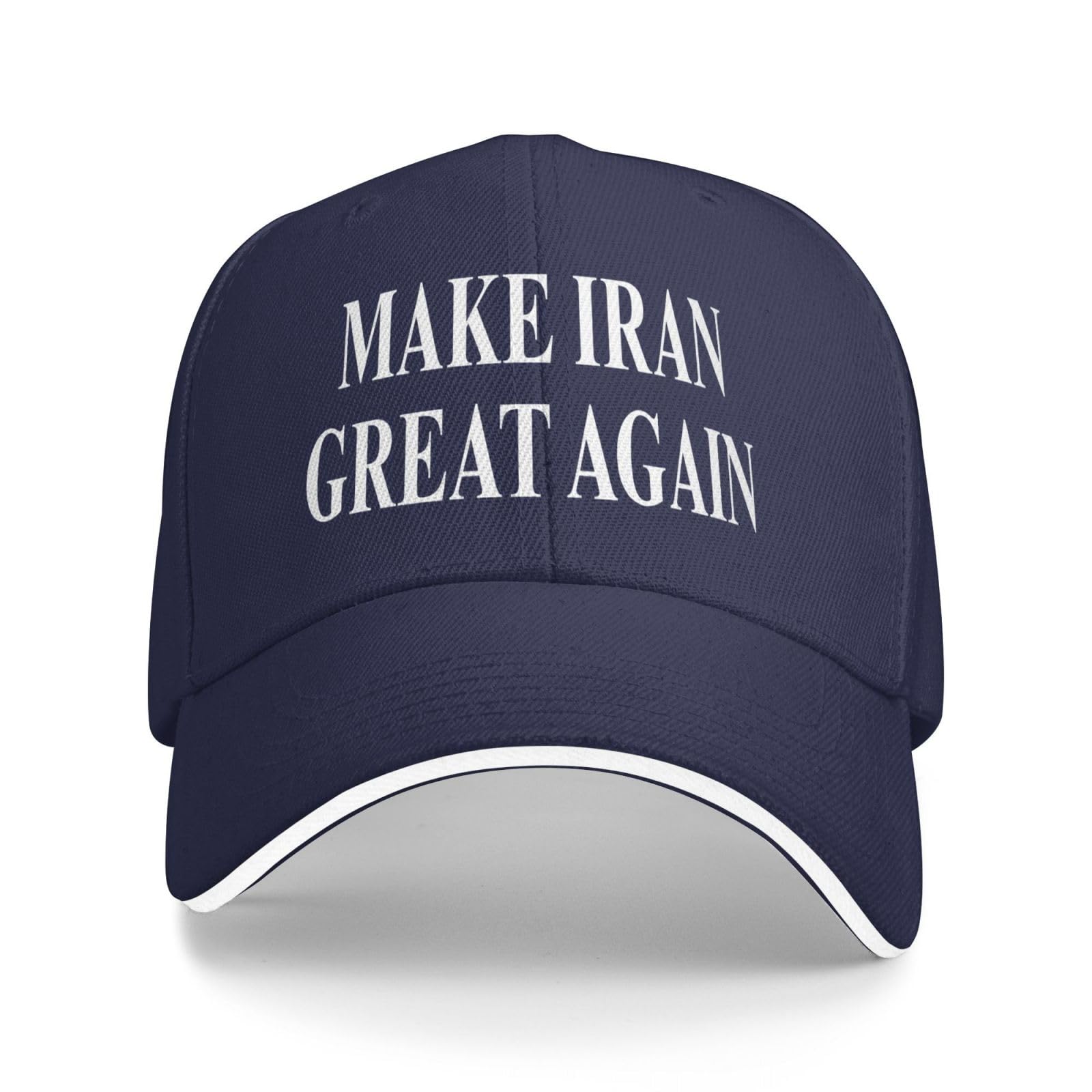 KWQDOZF Make Iran Great Again Hats Baseball Cap Navy Blue