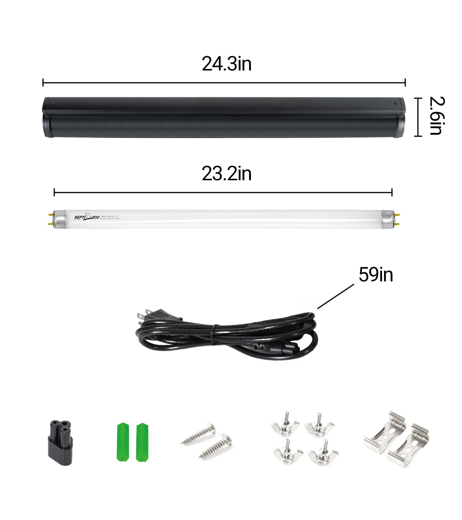 REPTI ZOO TERRARIUM T8 LIGHTケース UVB蛍光灯 爬虫類 uvb ライト」の