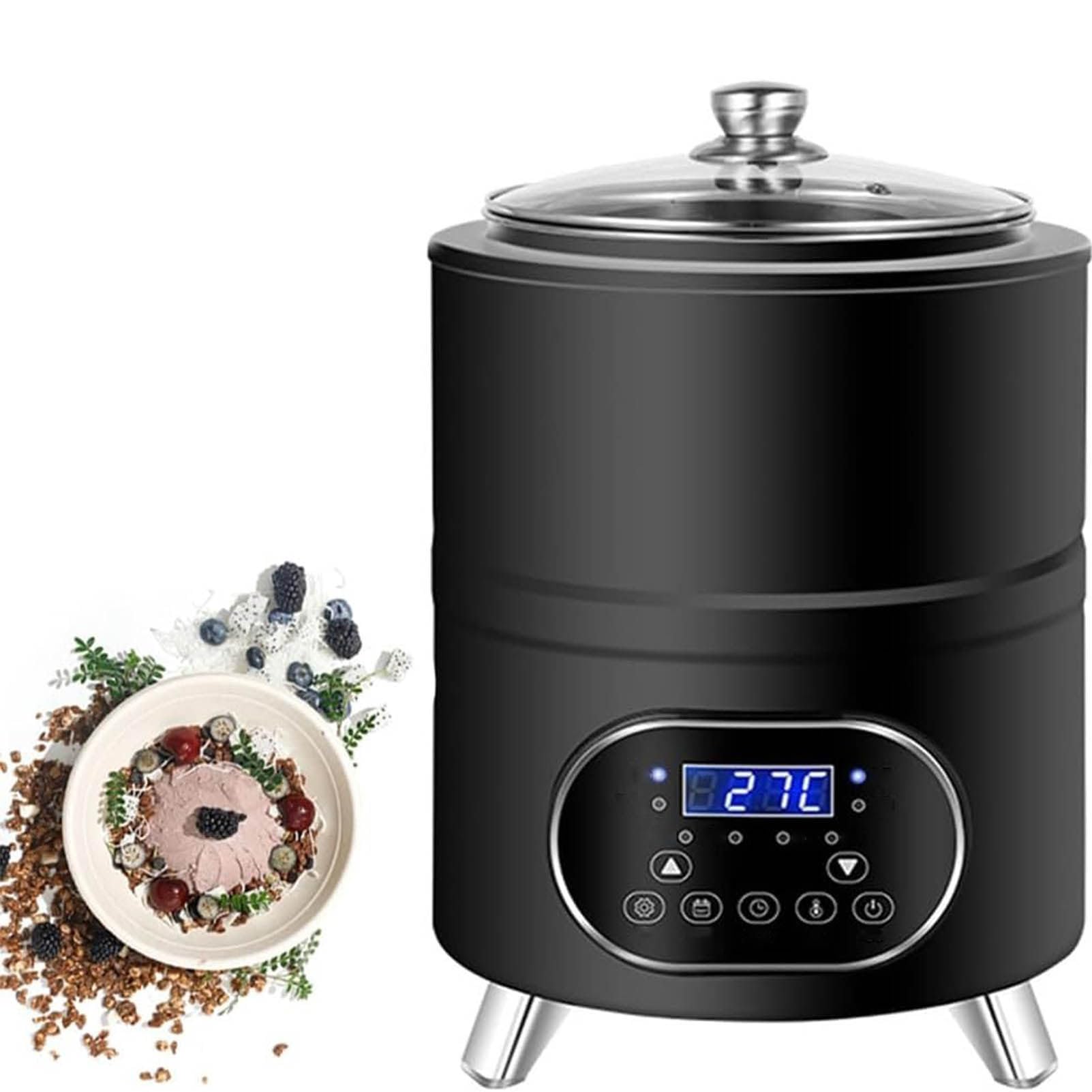 LJLYYDS 8l/12l Yogurt Maker Machine, Yogurt Maker with Time and Temperature Control, Commercial Yogurt Maker, Black Garlic Fermentation Machine Black-12L