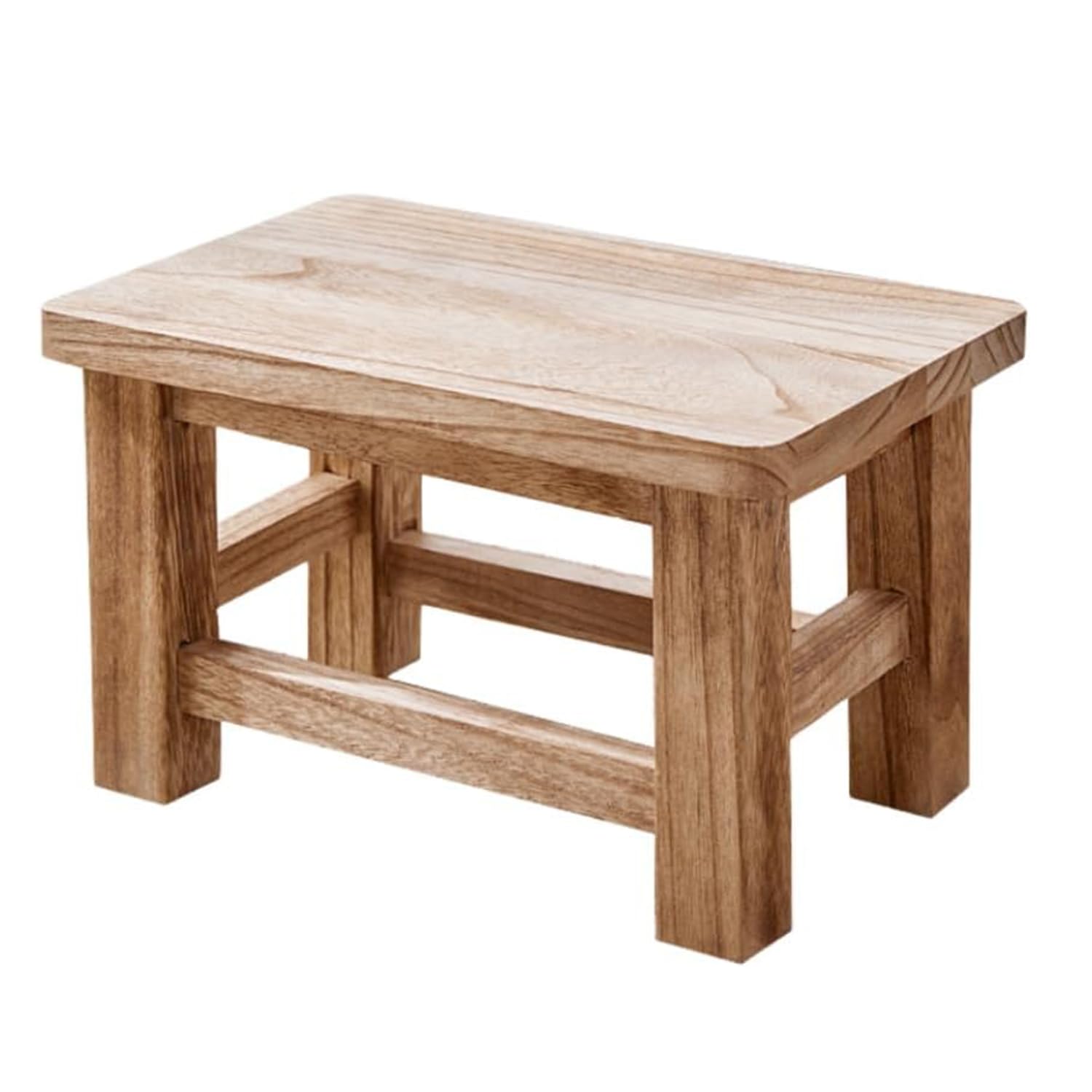 Generic Hard Wooden Small Stool - Width Meters: 0.00, Length Meters: 0.00, Height Meters: 0.00, Brown-picture-29