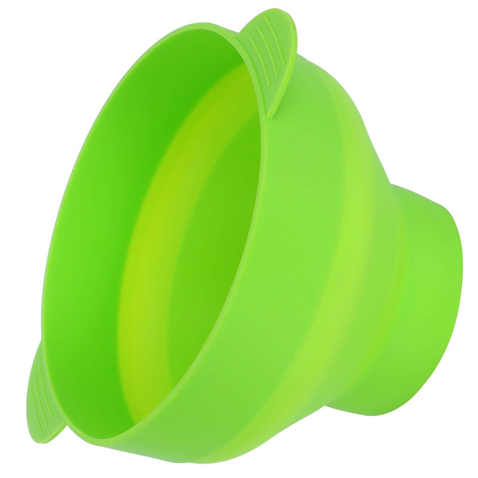 Cubo plegable de silicona para hacer palomitas de maíz con tapa, accesorio de cocina, apto para microondas, plegable, para uso doméstico y de oficina (With handle-green)