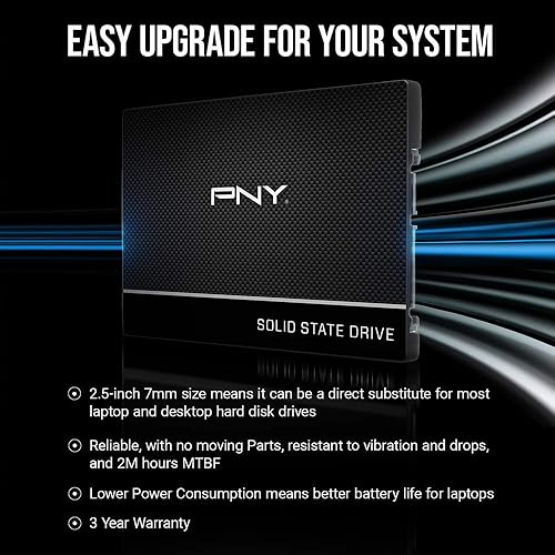 Miniatura 4 de PNY CS900 - Unidad interna de estado sólido (SSD) de 240GB 3D NAND 2.5pulgadas SATA III, (SSD7CS900-240-RB)