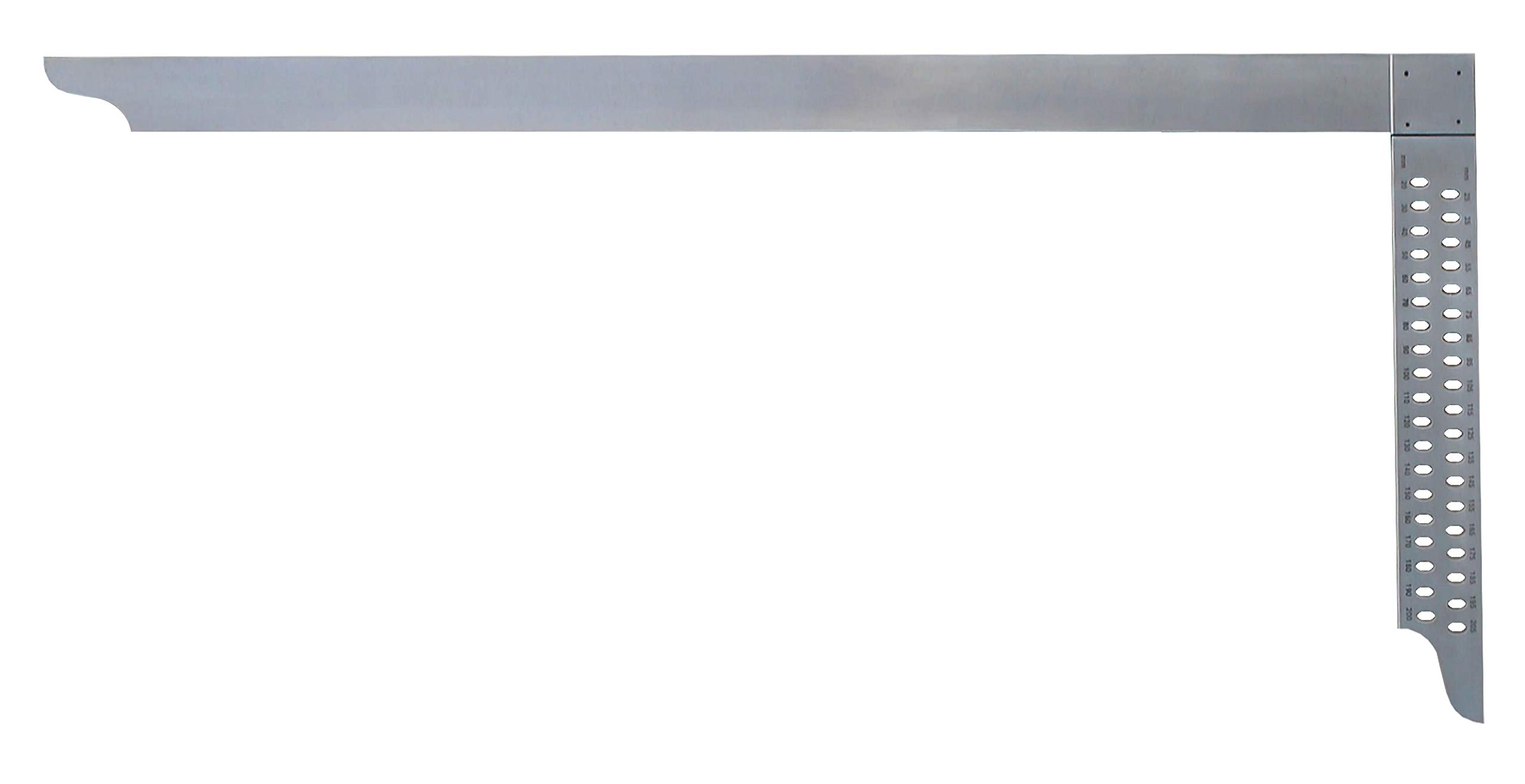 Escuadra de carpintero ZP - Escuadra de carpintero de acero inoxidable soldada por puntos con agujeros de marcado, 600 mm