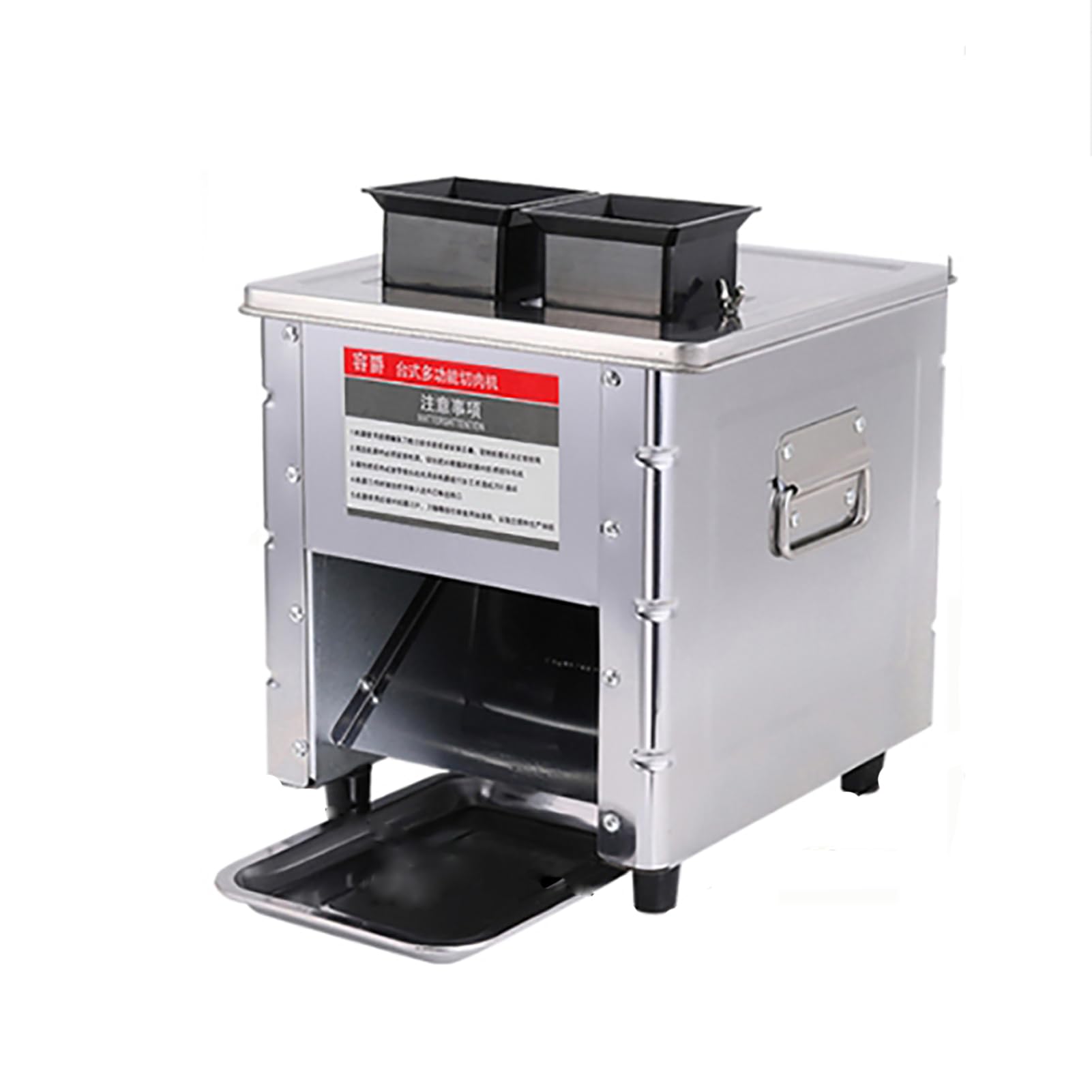 Multifunktions-Fleischschneider 850W Kommerziell - Elektrischer Allesschneider mit 2.5-3.5inch Klingen, für Huhn/Poisson/Gemüse, Würfel-/Streifenschneider für Restaurant/Supermarkt ,Energieeffizie