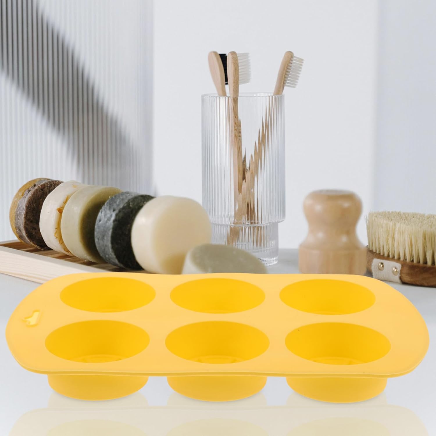 STOBOK 9 Pcs Lemon Mold Candle Molds Candles Molds Candle Making Tools Molds for Making Candles DIY Silicone Soap Mold Handcrafting DIY Molds Lemon Slice Shape Scented Candle Mold