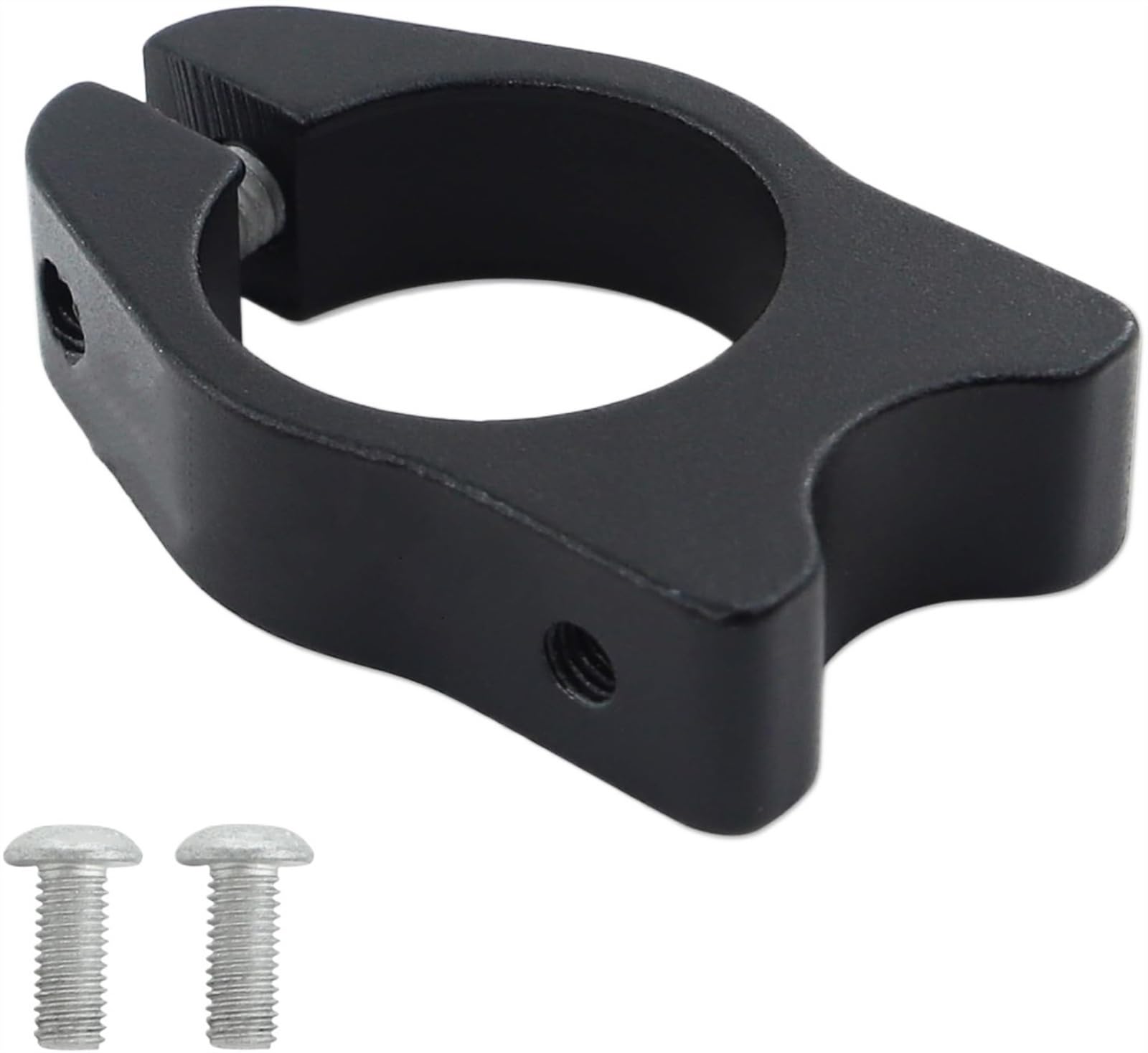 Gbyuhaijun Black Seat Post Clamp,Bike Seat Clamp Bicycle Seat Post Clamp 31.8Mm With Rear Rack Mount Mounting Holes,Aluminum Alloy Seat Tube Clip Bike Quick Release Clamp Silver(Black)
