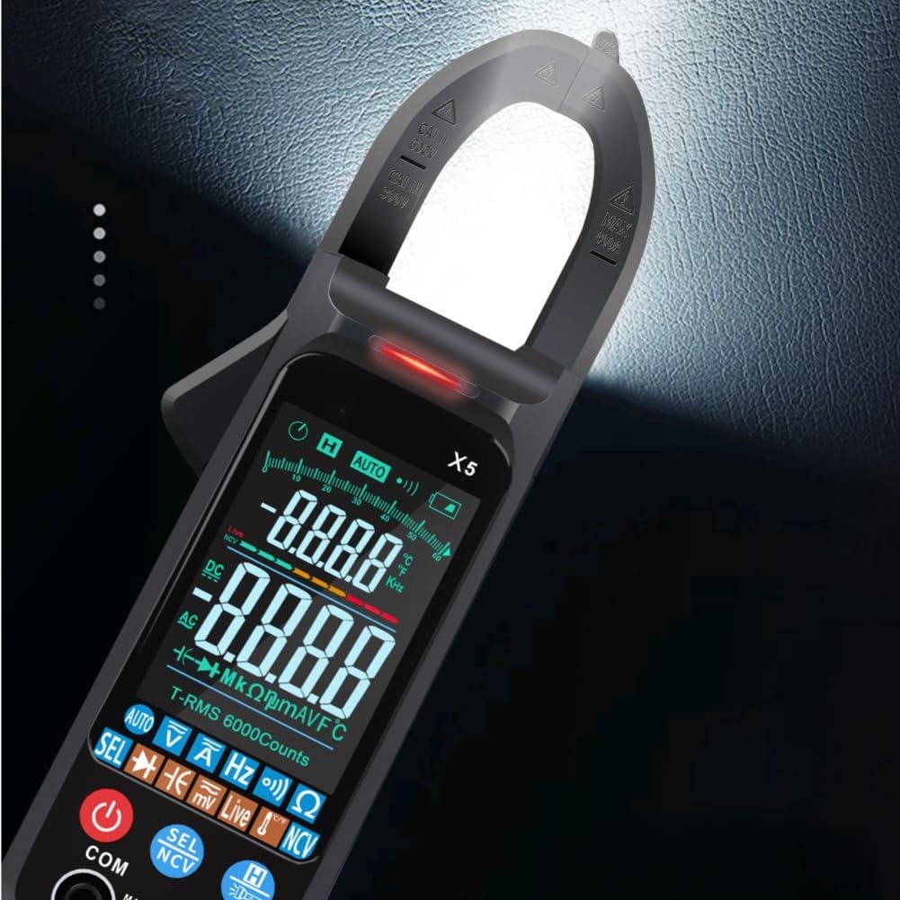 Stromzange AC/DC 400A True für rms Auto-Ranging 6000 Counts Stromzange