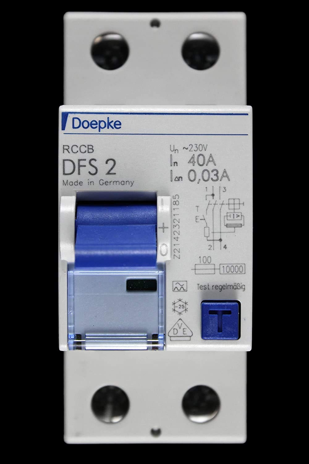 Doepke 09134601 DFS2 040-2/0,03-A 2-biegunowy 40/0,03A wyłącznik różnicowoprądowy A 2-biegunowy 40A 0,03A 230V