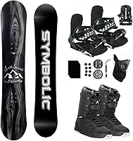 Vista 2 de Symbolic Knotty Airtracks - Paquete completo de sistema completo de snowboard y fijaciones, botas, correa, pisoteo y polaina