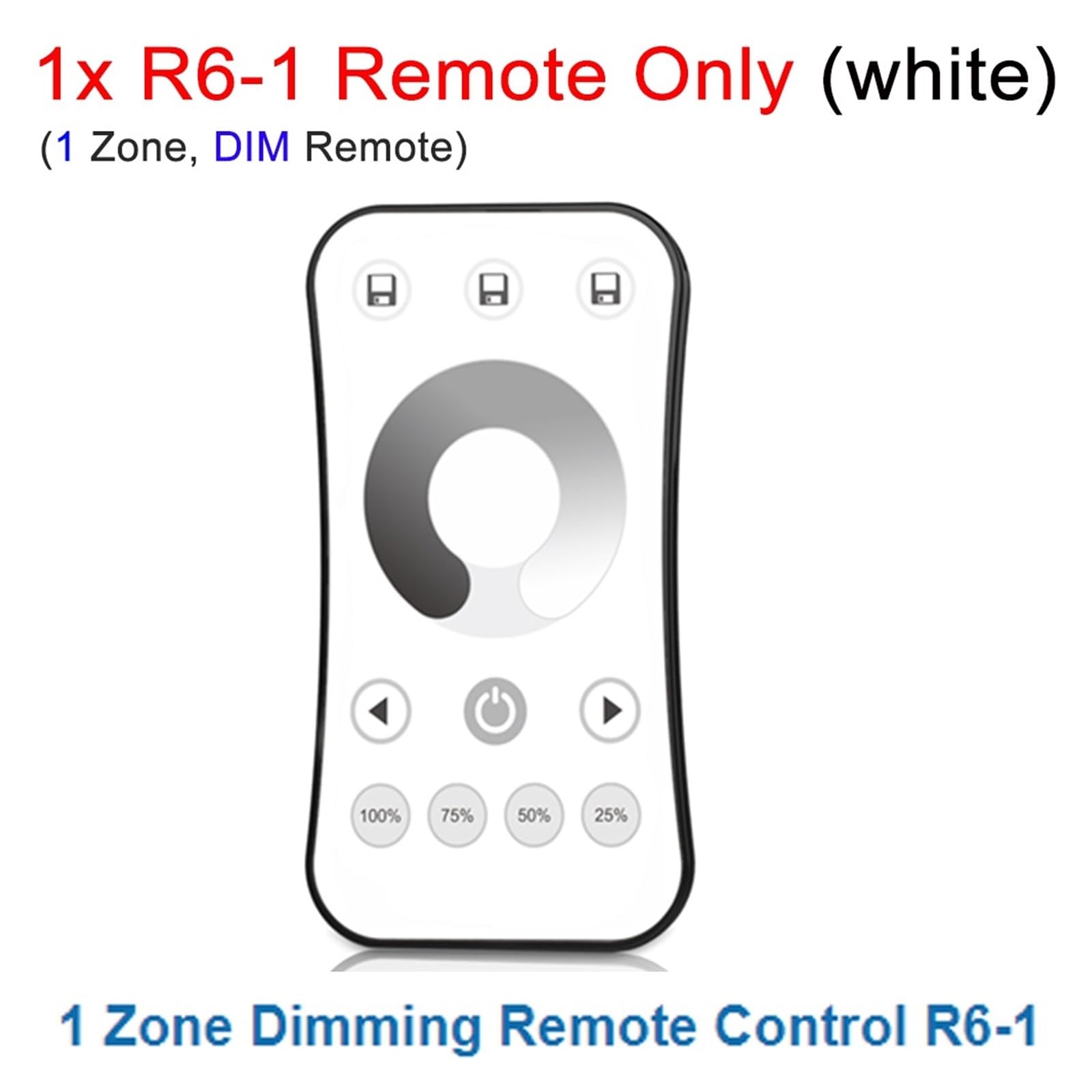 Atenuador LED S1-B(WT) 2,4G control remoto 220V 110VAC regulador triac, adecuado for bombillas LED regulables(R6-1 Remote Only)