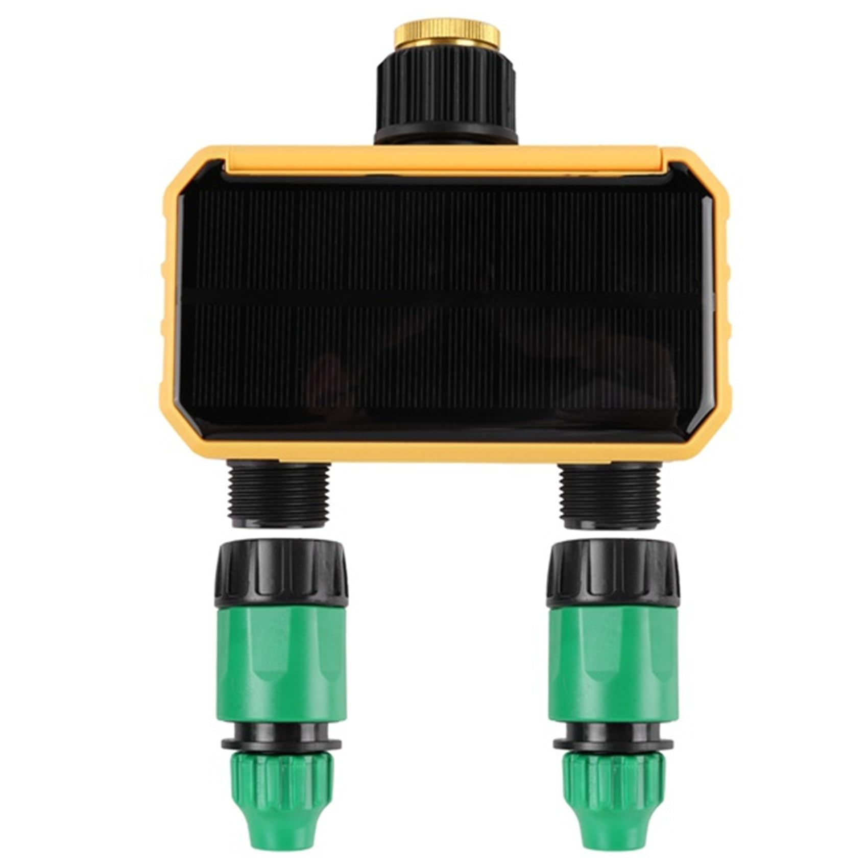 Aundhegrtt Solar Irrigation Timer Automatic Irrigation System 2-Way Solar Irrigation Timing Controller Outdoor Water Timer