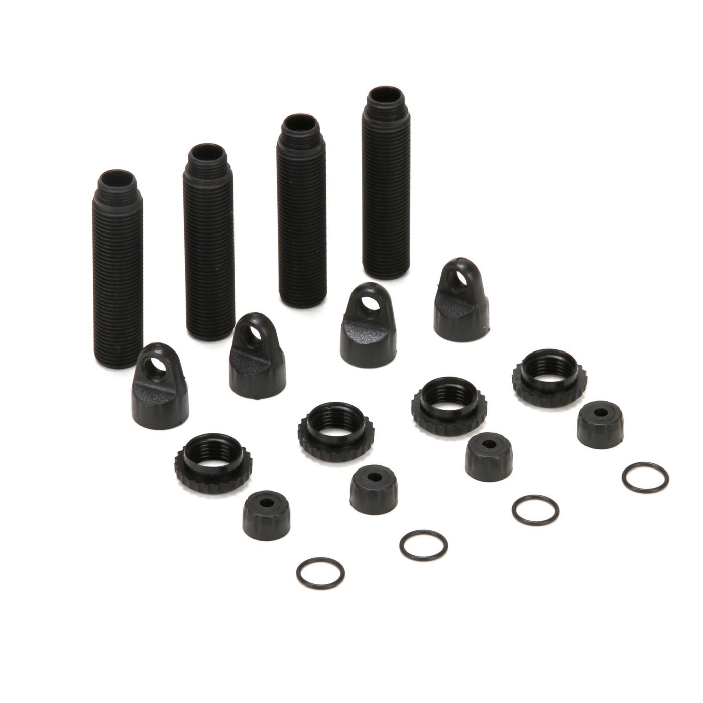 Vaterra Shock Body, Adj Collar, Upper & Lower Cap (4): ASN