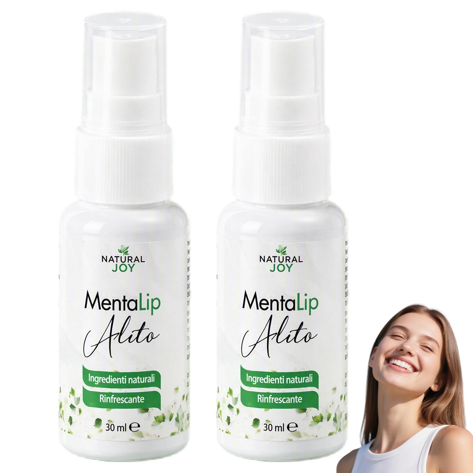 Mentalip Spray Alito Cattivo, 2026 Nuovo Spray Alito Fresco 30ml (2 Pack) | Spray per Igiene Orale Senza Alcol, Con Olio Tea Tree, Eucalipto, Menta Piperita e Zinco Gluconato, Delicato & Non Irritante