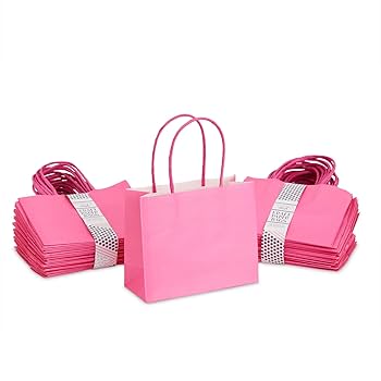 Amazon.com: Sparkle and Bash 50 Pack Mini Pink Gift Bags