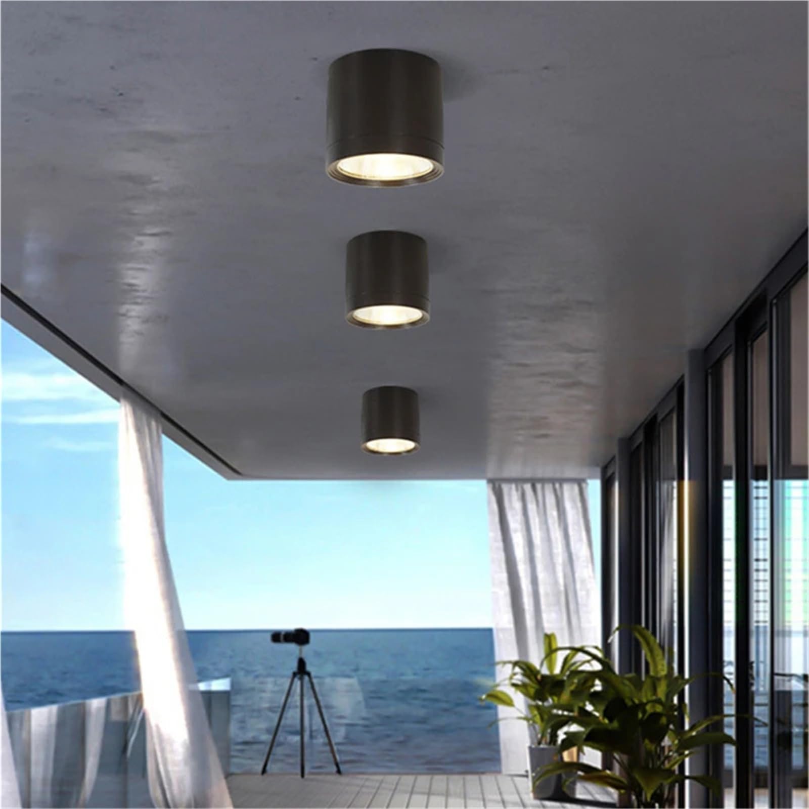 Luces empotrables de techo LED IP65 a prueba de agua, montaje en superficie for baño al aire libre, 7W, 12W, 18W, accesorio de iluminación cilíndrica for inodoro y cocina(Cold White 6000K,12W)