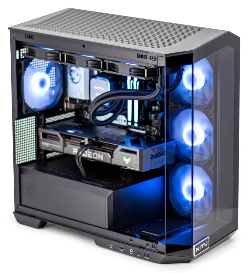 BALTIC DATA NITU Gaming PC | AMD Ryzen 5-9600X + RX 9060 XT 16 GB | 16 GB DDR5 | SSD NVMe 1 TB | Windows 11 Home | PC Gamer 1080p/1440p Raytracing | 650W Bronze | Unità Centrale ad Alte Prestazioni