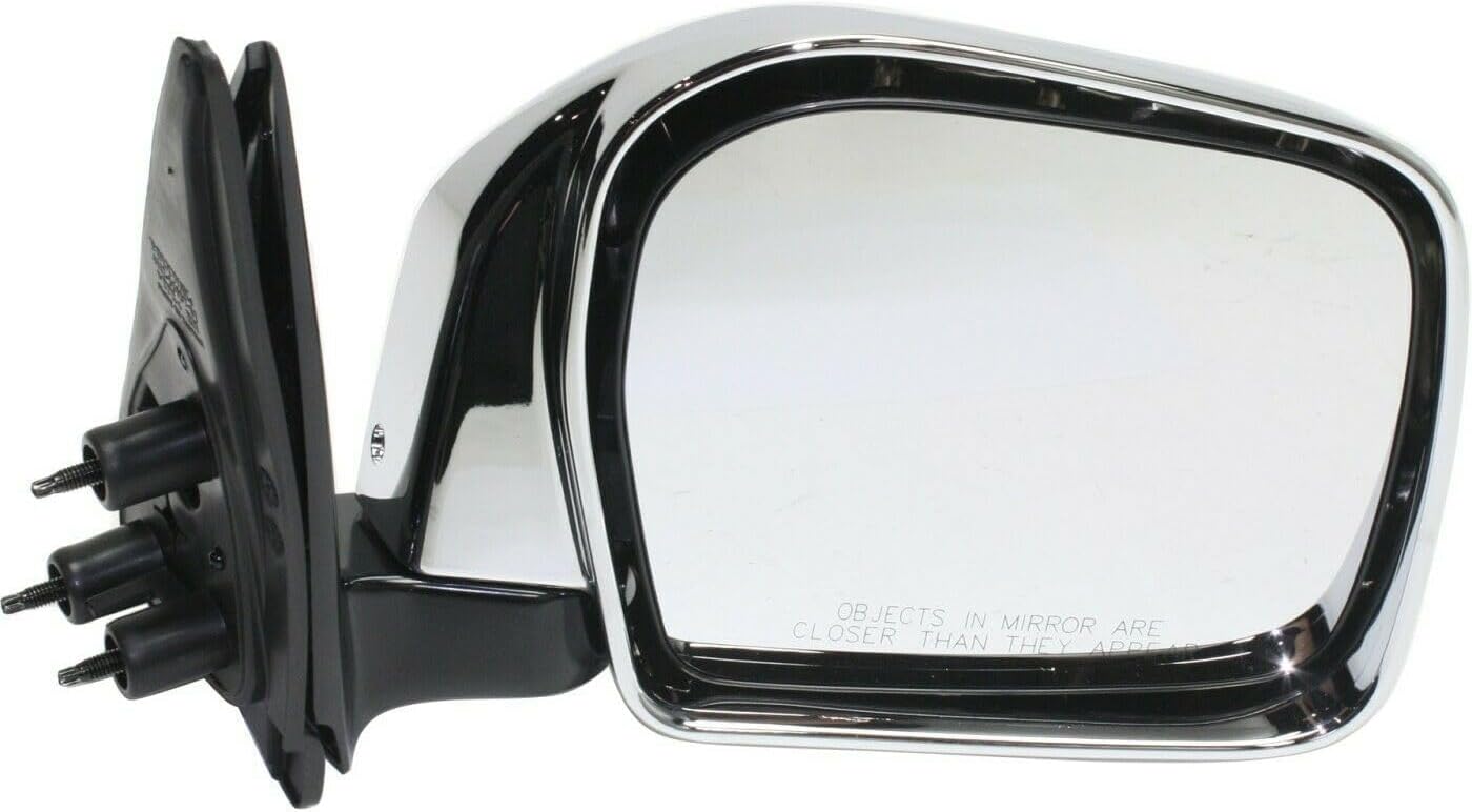 2pcs Left & Right Side Chrome Manual Folding Exterior Door Rear View Mirror for Toyota for Tacoma DLX 01-03 & Base/Pre Runner/S-Runner 01-04 Extended