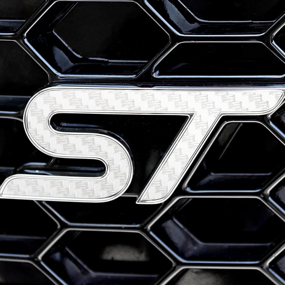 Image of ST Emblem Insert Decals - Set of 2 - Compatible with and Fits Ford Edge ST 2019 & Newer (White)