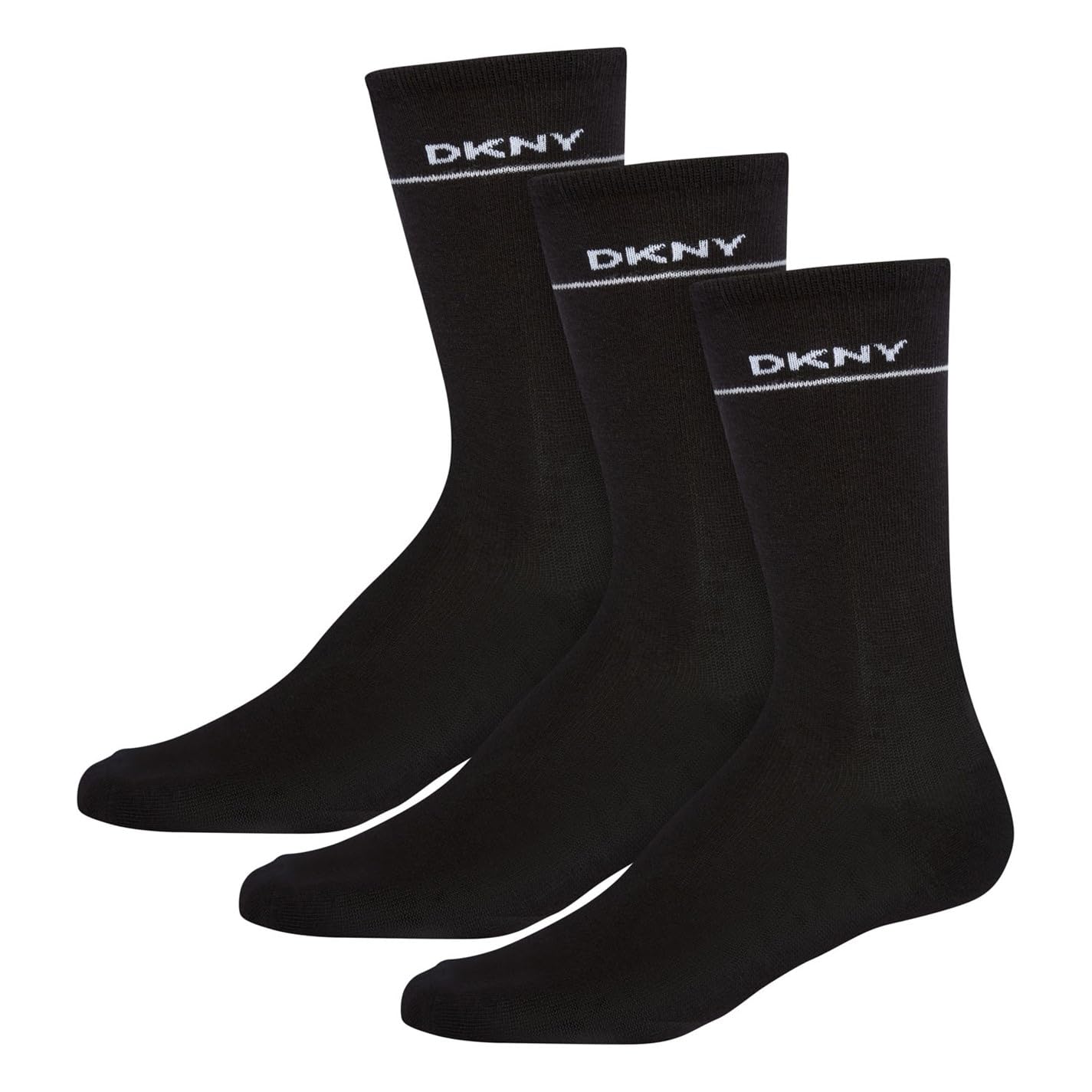 Dkny Women's Black 3 Pack Socks Paige Cotton 6-8