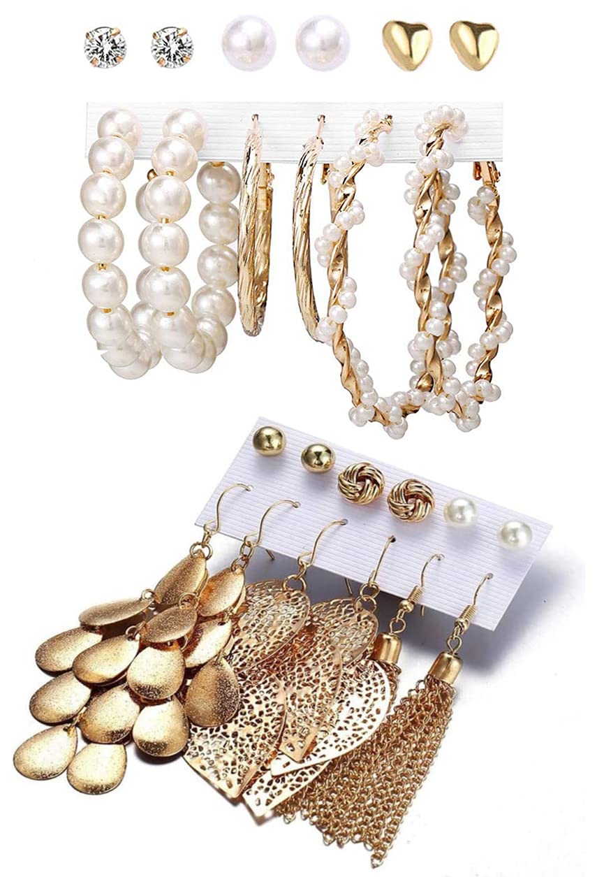 YouBella Fashion Jewellery Gold Plated Ear rings Combo of Earrings for Girls and Women (Style 3) (B0B551KXLR) Amazon Price History, Amazon Price Tracker