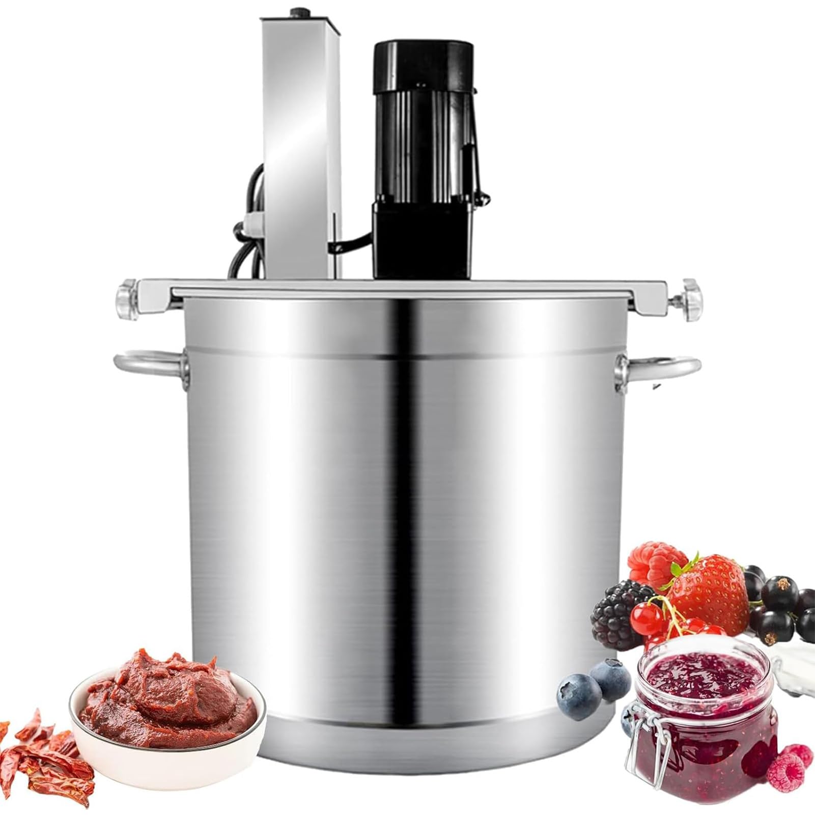 Joyfitness Commercial Automatic Stir Machine, Electric Pot Stirrer Mixer, 20l/40l/60l Capacity With Adjustable Stirring Speed, Double-Layer Scrapers, Stainless Steel Construction For Jam Sauce Soup