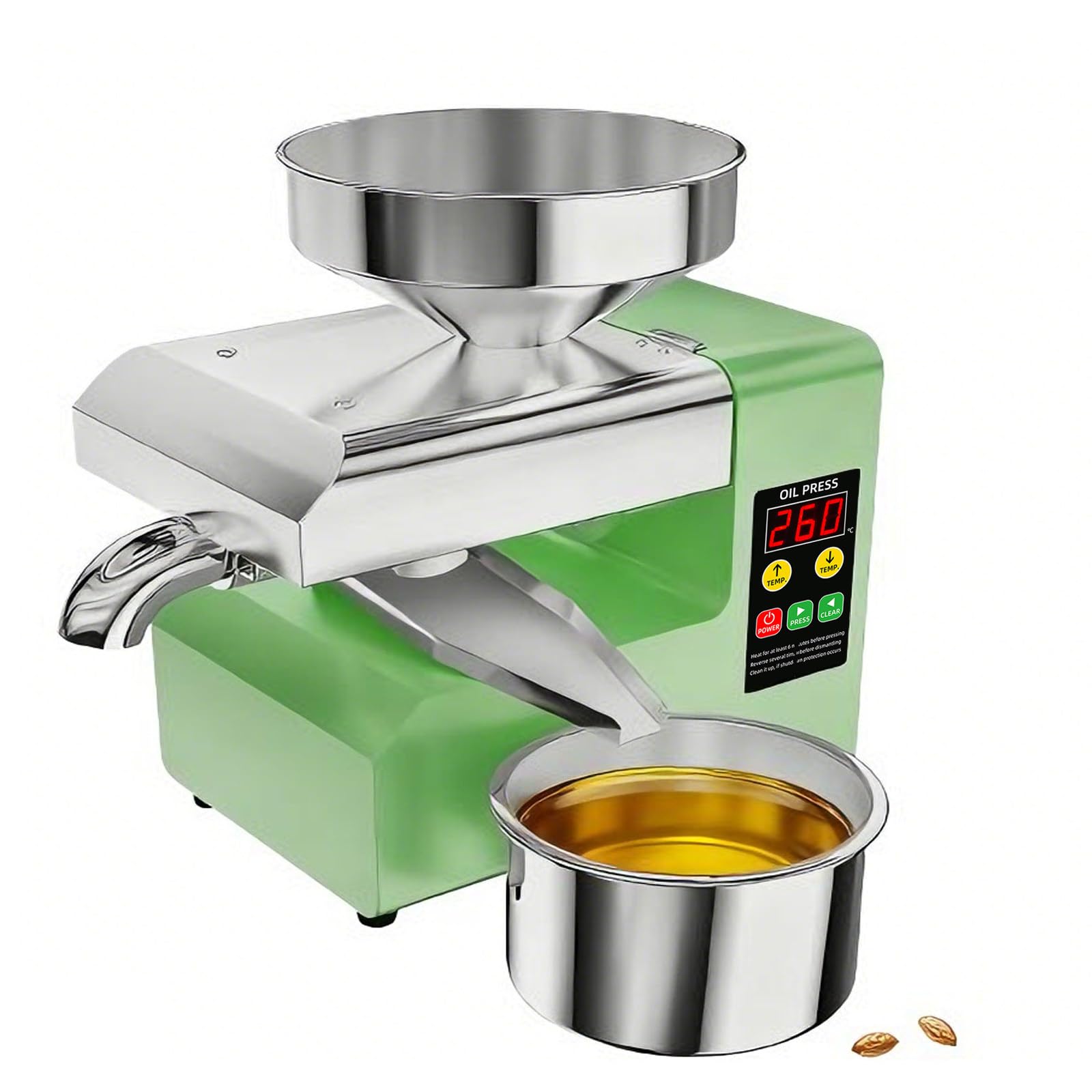 eQianyuan Automatic Electric Oil Press Machine 800W 110V