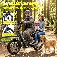 TST Elektrofahrrad für Erwachsene Lastenrad E Bike mit 20" Fat Reifen – Ansicht 7