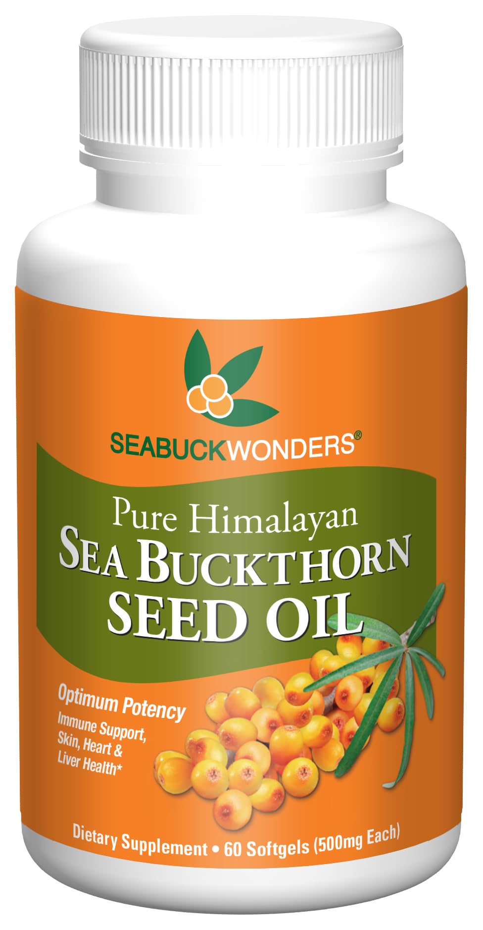 Seabuckwonders Sea Buckthorn Seed Oil (60-Softgels)