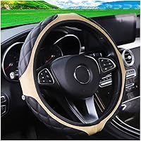 Vista 1 de Funda de Cuero para Volante de Automóvil de 15 Pulgadas, Accesorios Automotrices Elástica Transpirable Antideslizante Protector de Volante Suave se