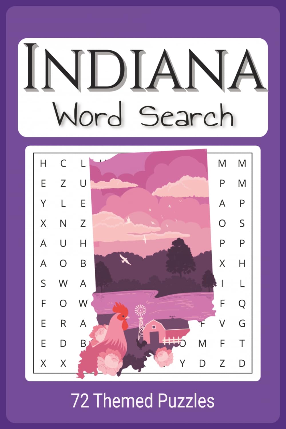 Indiana Word Search Puzzle Book: Easy to read Indiana inspired Word Find