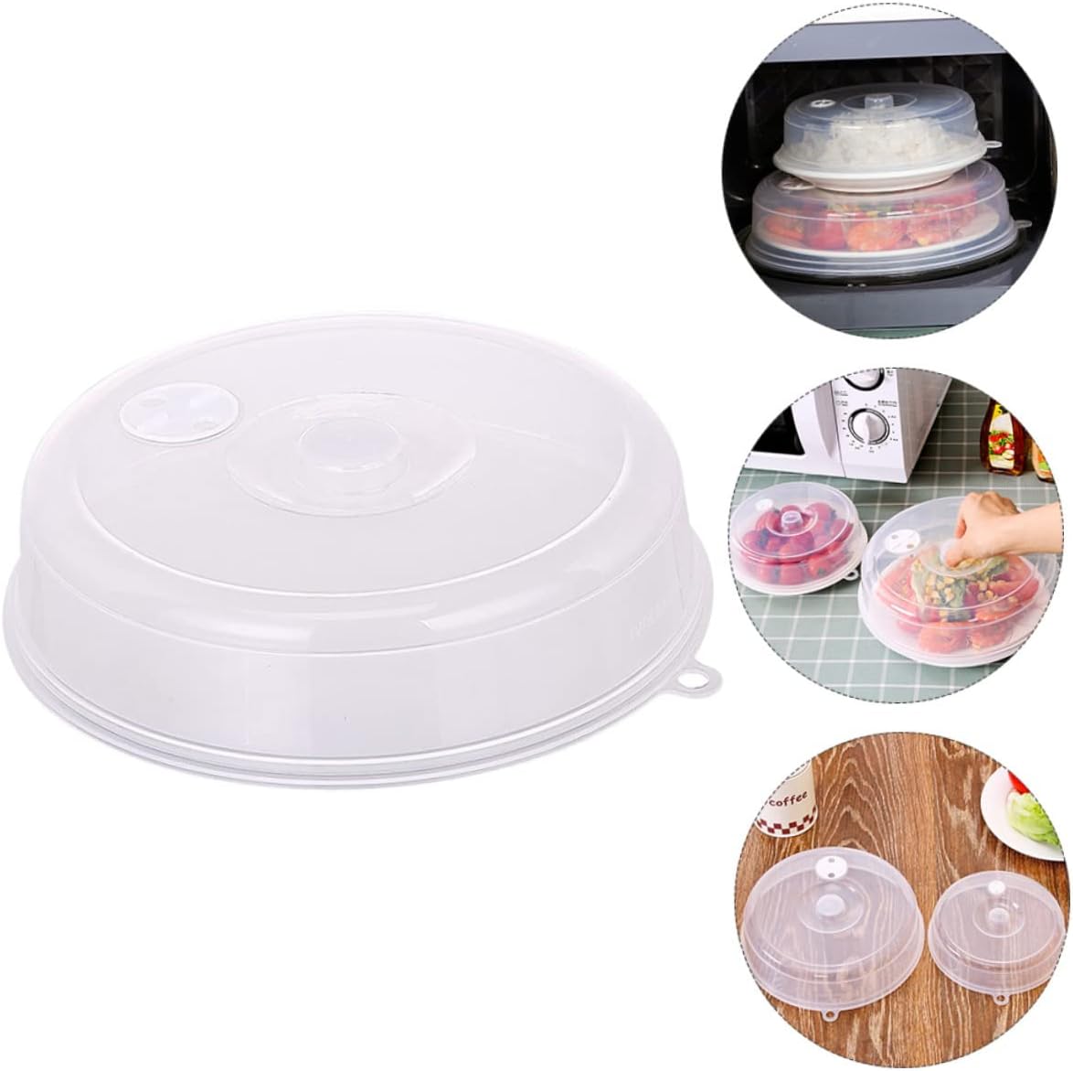 2pcs Microwave Heating Covers Food Sealing Lids High-temperature Resistant Easy to Clean for Refrigerator and Microwave Kitchen Essential