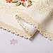 Wewoch Decorative Red Floral Print Lace Water Resistant Tablecloth Wrinkle Free and Stain Resistant Fabric Tablecloths for Kitchen Room 60 Inch by 104 Inch