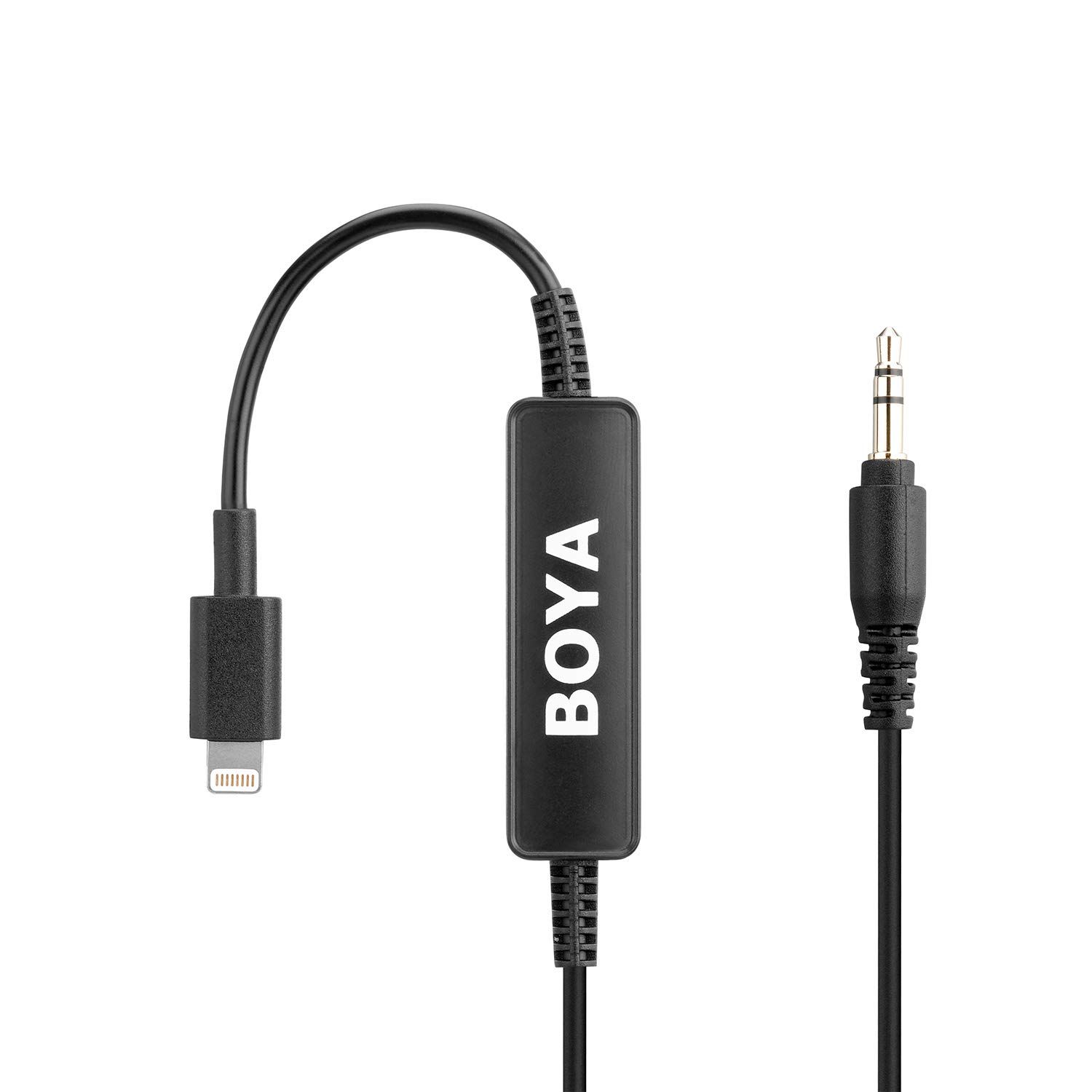 3.5mm TRS to Lightning Connector Audio Cable, BOYA Microphone Adapter