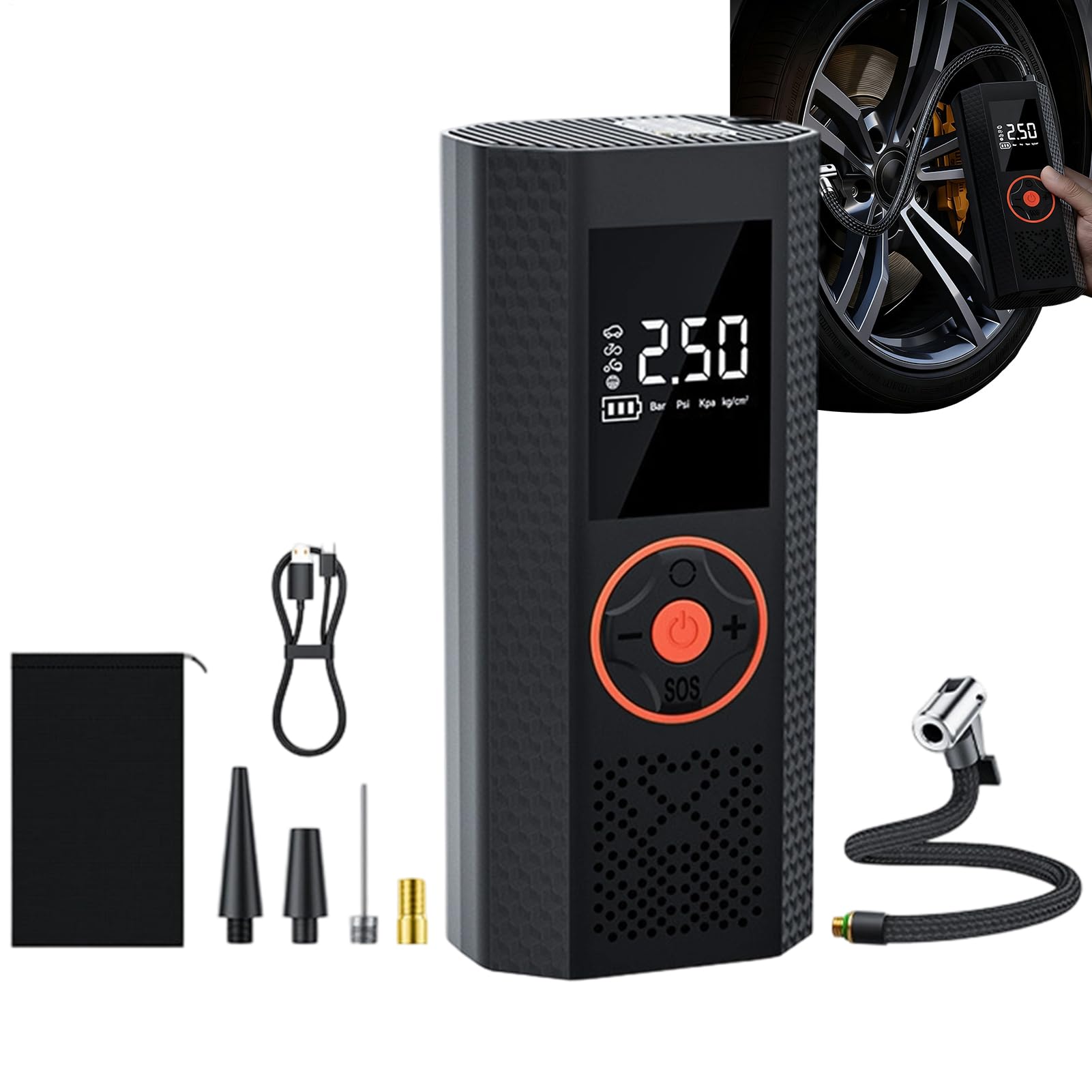 Pompe à Air Électrique Rechargeable sans Fil Arrêt Automatique