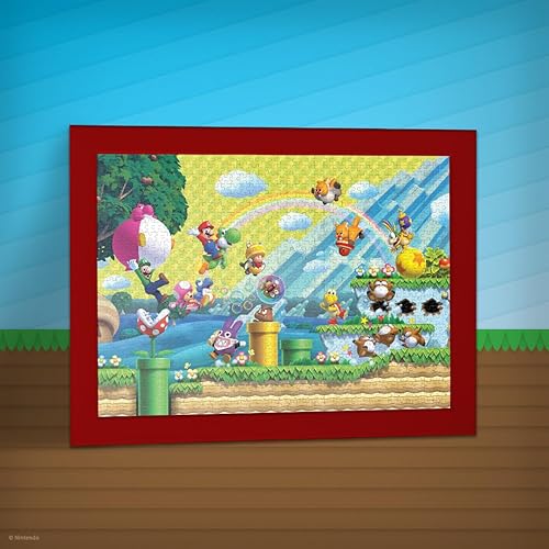 Miniatura 7 de Rompecabezas de 1000 piezas de Super Mario "Chaos & Fun", dimensiones de 19 x 27 pulgadas, rompecabezas coleccionable con Mario, Luigi, Nabbit y