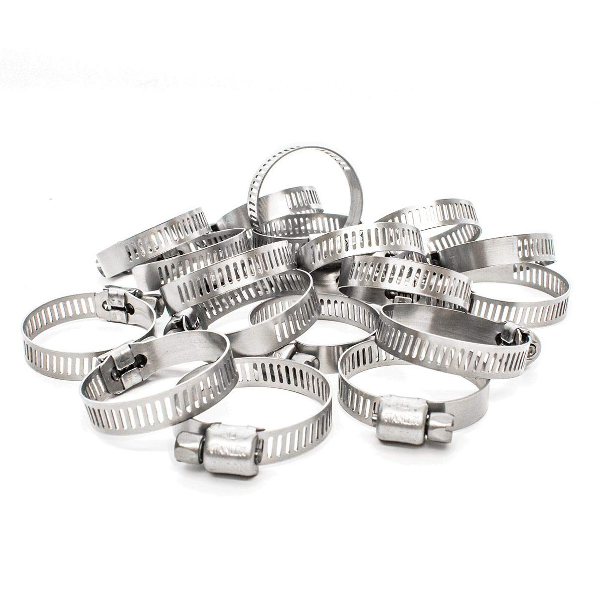 Pisces 20 Pack - 22-32mm Stainless Jubilee Clips to Fit 25mm Hose
