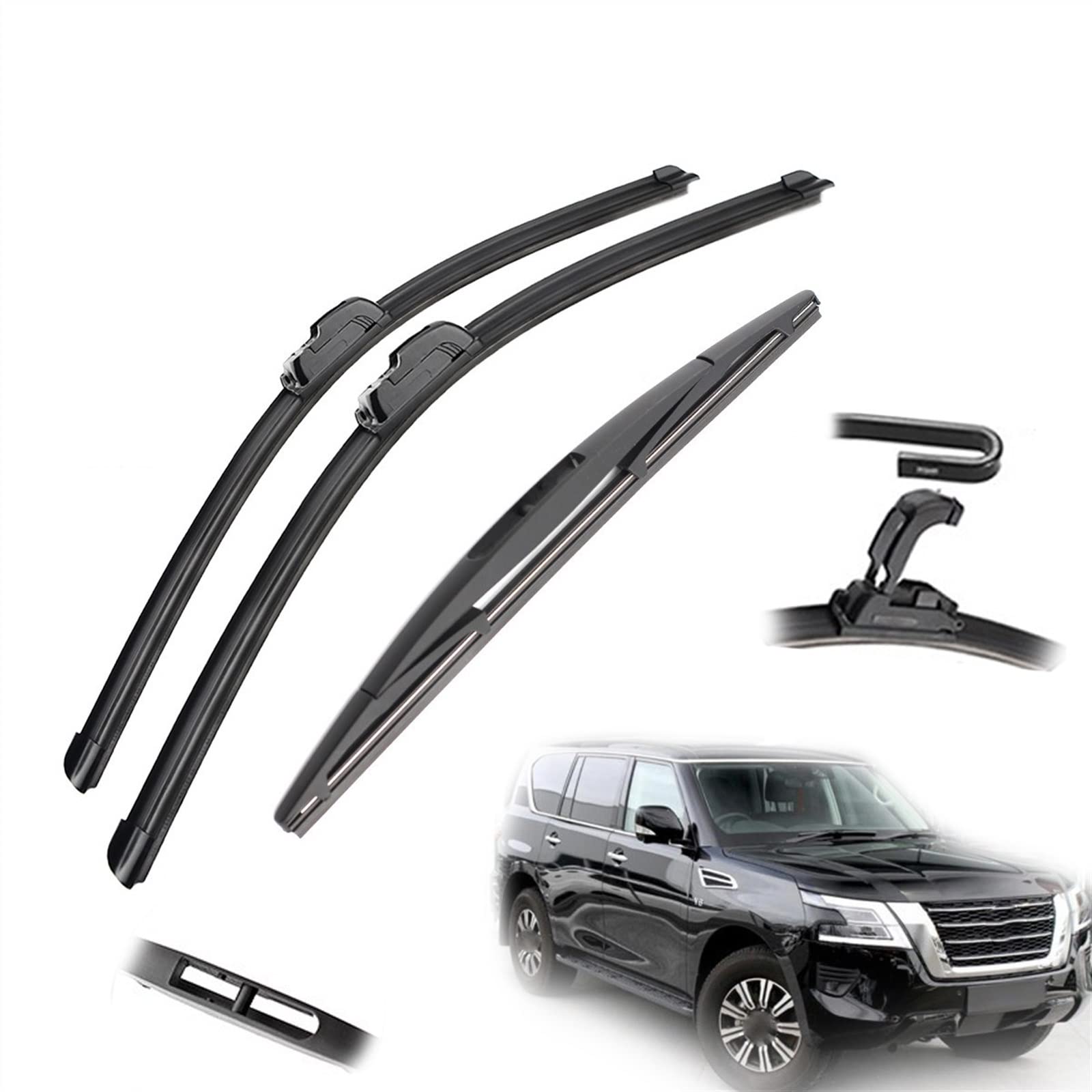 Essuie-Glace pour Nissan Patrol Y62 2010-2022 | Balais Avant Arrière