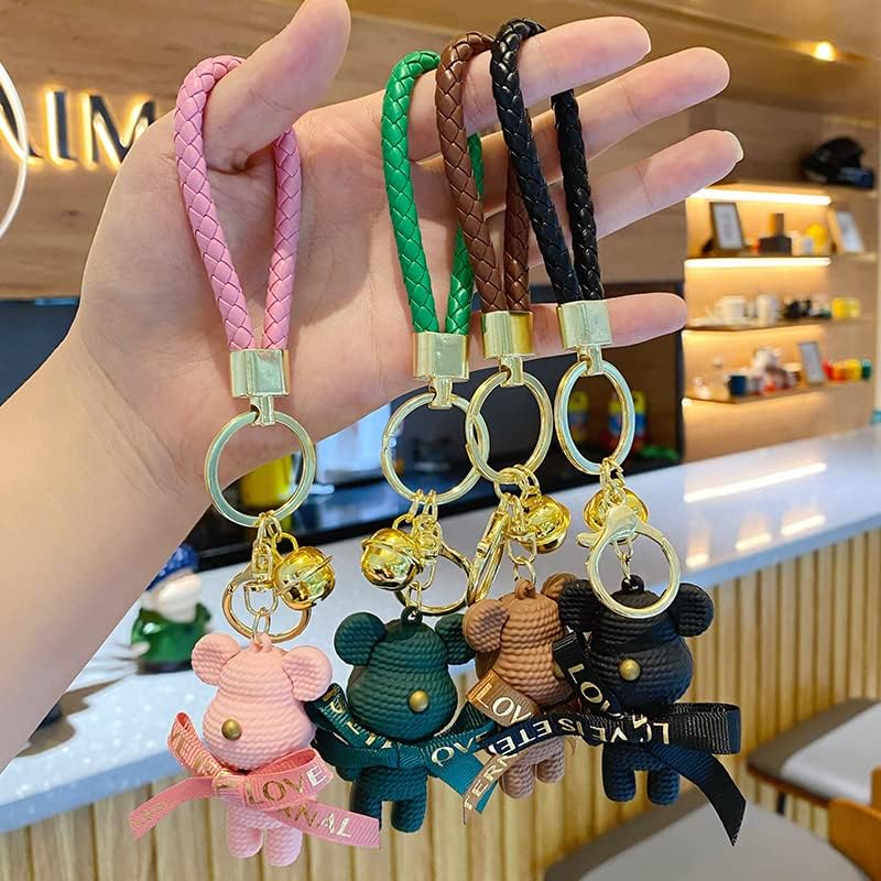 Miniatura 5 de BEXOA Lindo llavero Kawaii Anime Llaveros Accesorios, Kawaii Little Bear Bolso Charm Car Cartoon Llavero para niñas y mujeres