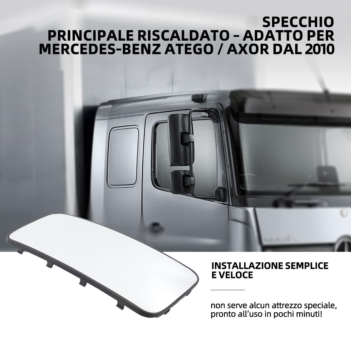 Specchietto retrovisore riscaldato sinistro e destro, adatto per Mercedes Benz Atego Specchietto esterno di ricambio