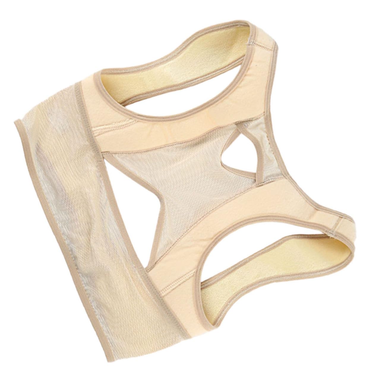 Anti Humpback Correction Belt Invisible Posture Corrector Size L | Nylon Spandex, Beige Color, Comfortable Fit, Woman and Lady Use, Back Support