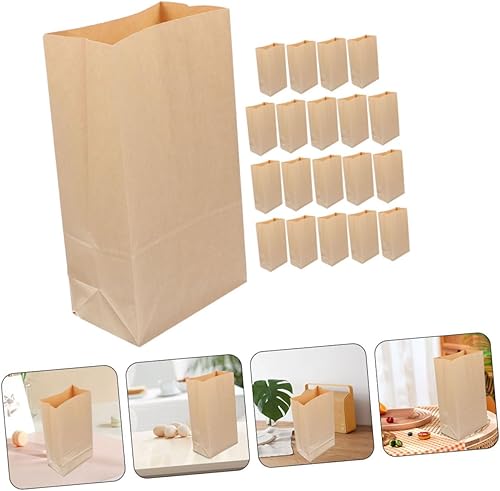 Miniatura 8 de FUOYLOO 20pcs big paper bag bread Pack sandwich kraft paper bags for food fruit kraft paper organize bag washable foldable paper grocery bags food